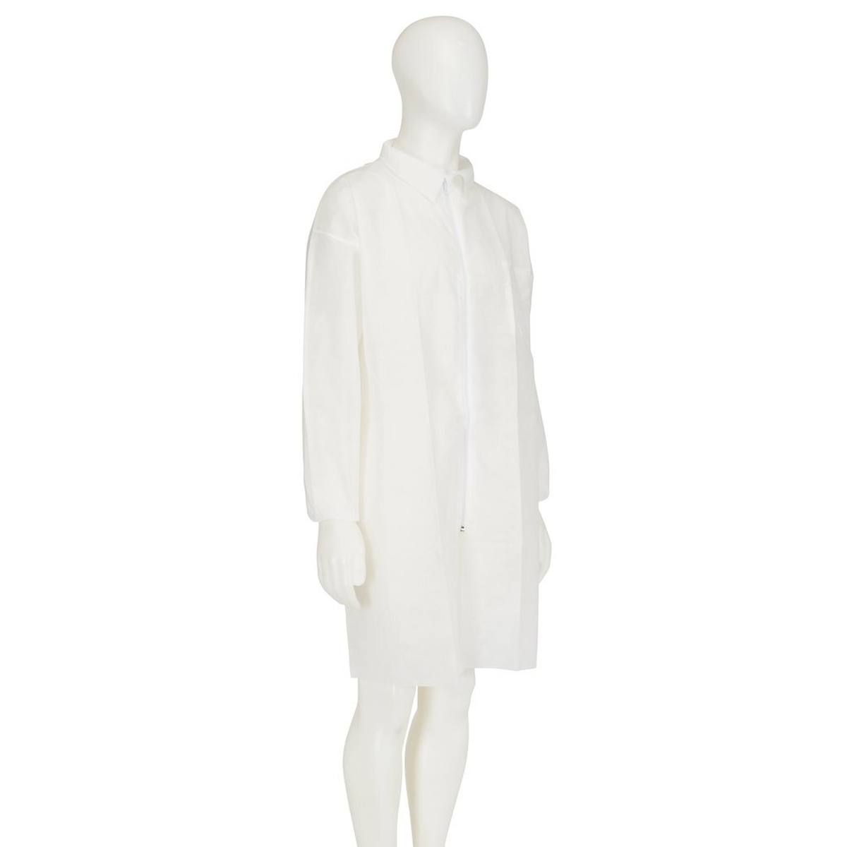 3M 4400 Manteau, blanc, taille L, matériel 100% polypropylène, respirant, très léger, avec fermeture éclair