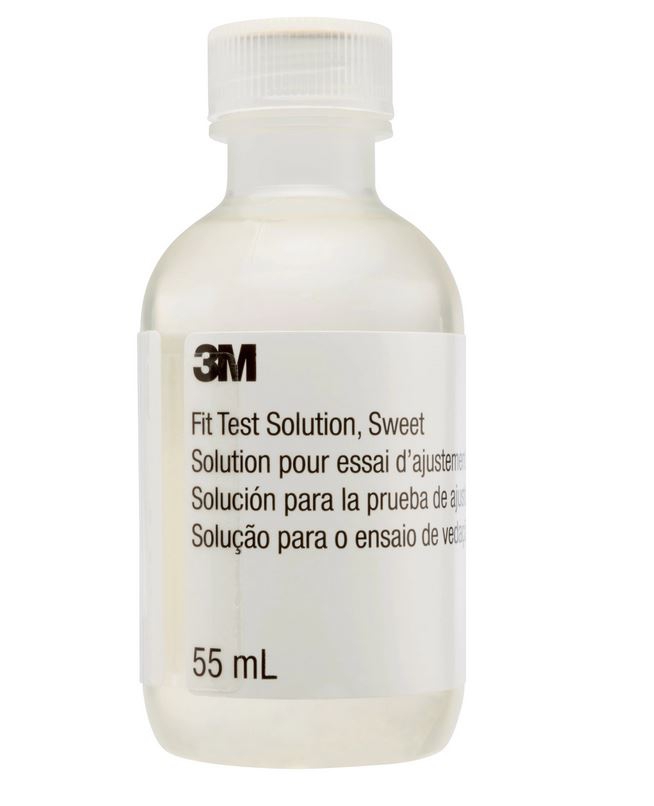 3M FT-12 Fit Test Solution, refill bottles of 55ml, sweet (pack=6 pieces)