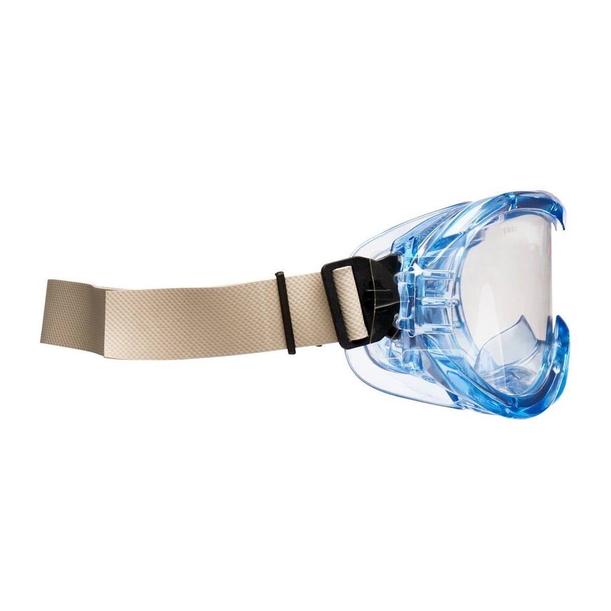 3M Fahrenheit Schutzbrille mit Acetat/Hardium-Beschichtung AS/AF/UV, PC, klar, indirekte Belüftung, Gummi-Kopfband, inkl. Mikrofaserbeutel FheitTNW