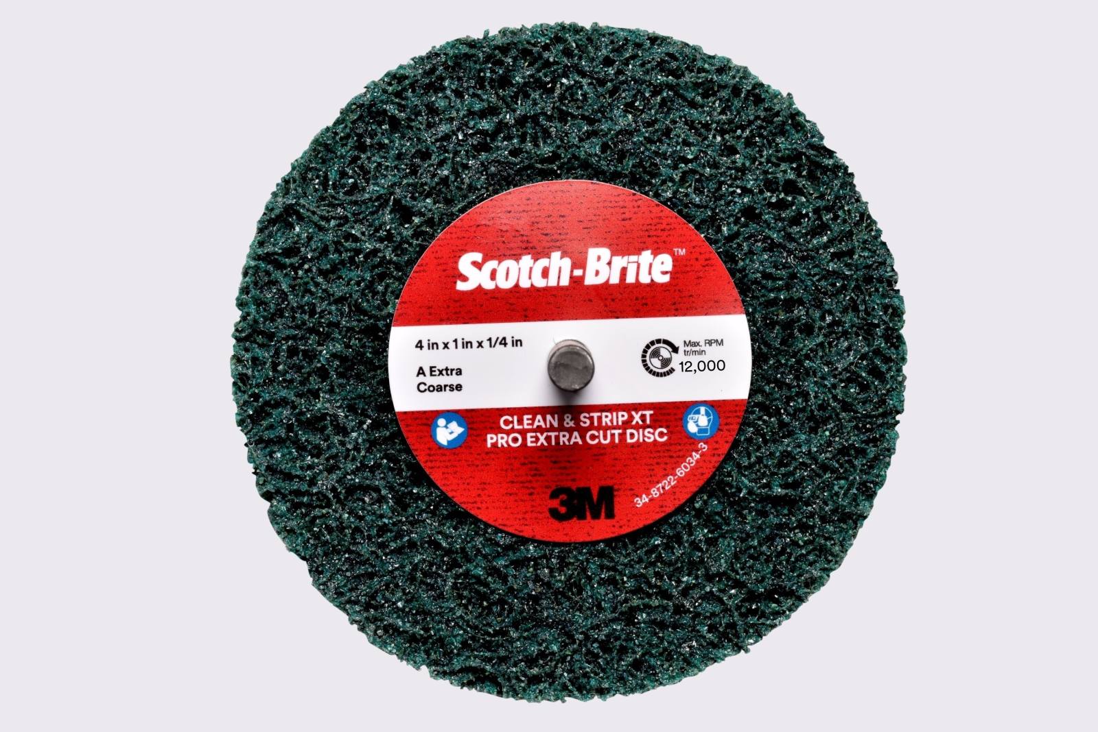 3M Scotch-Brite disco per pulizia grossolana XT-ZS Pro Extra Cut, 100 mm, 13 mm, 6 mm, A, extra grossolano