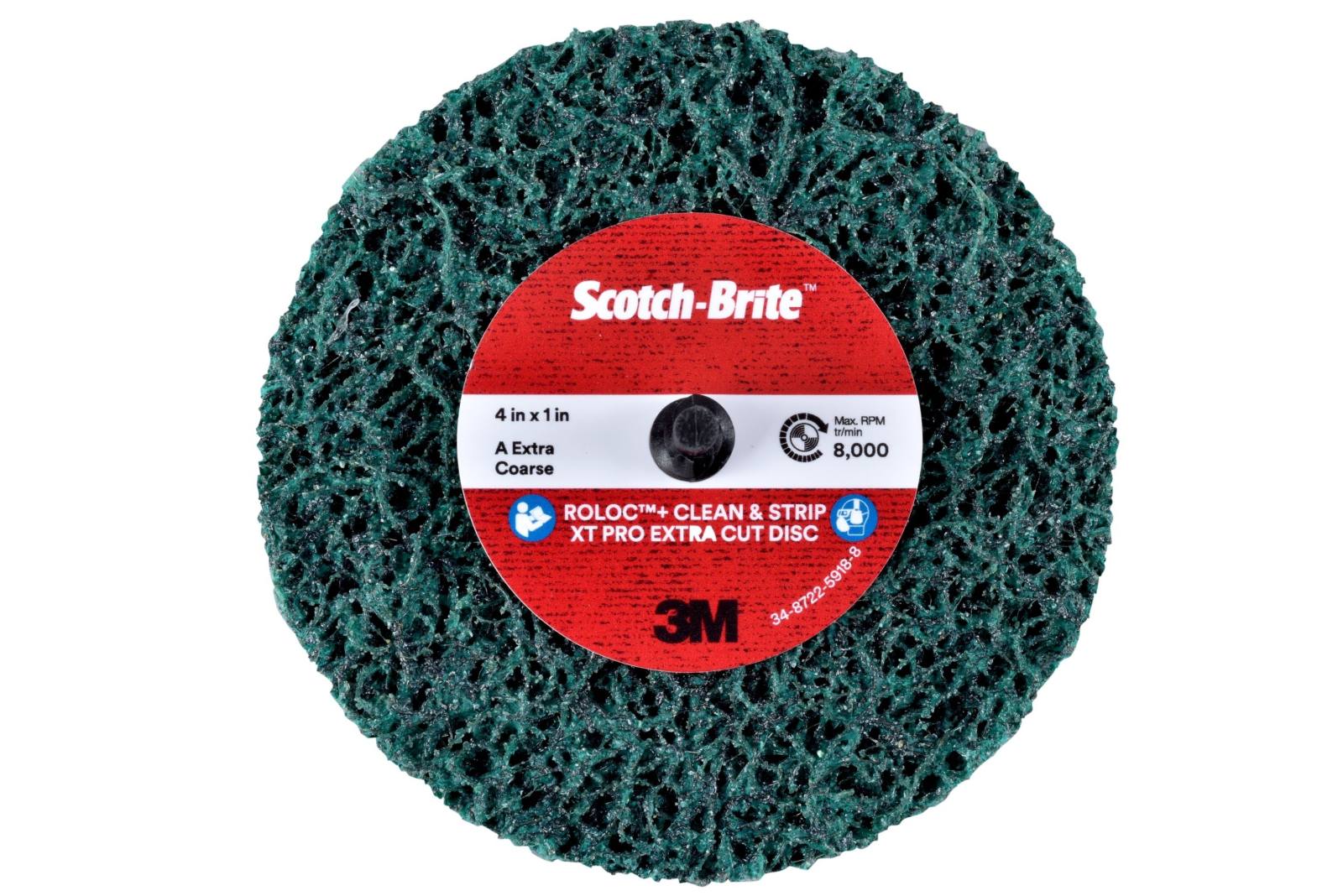 3M Scotch-Brite Roloc disco per pulizia grossolana XT-ZR, Pro Extra Cut, 100 mm, 13 mm, 6 mm, A, extra grossolano