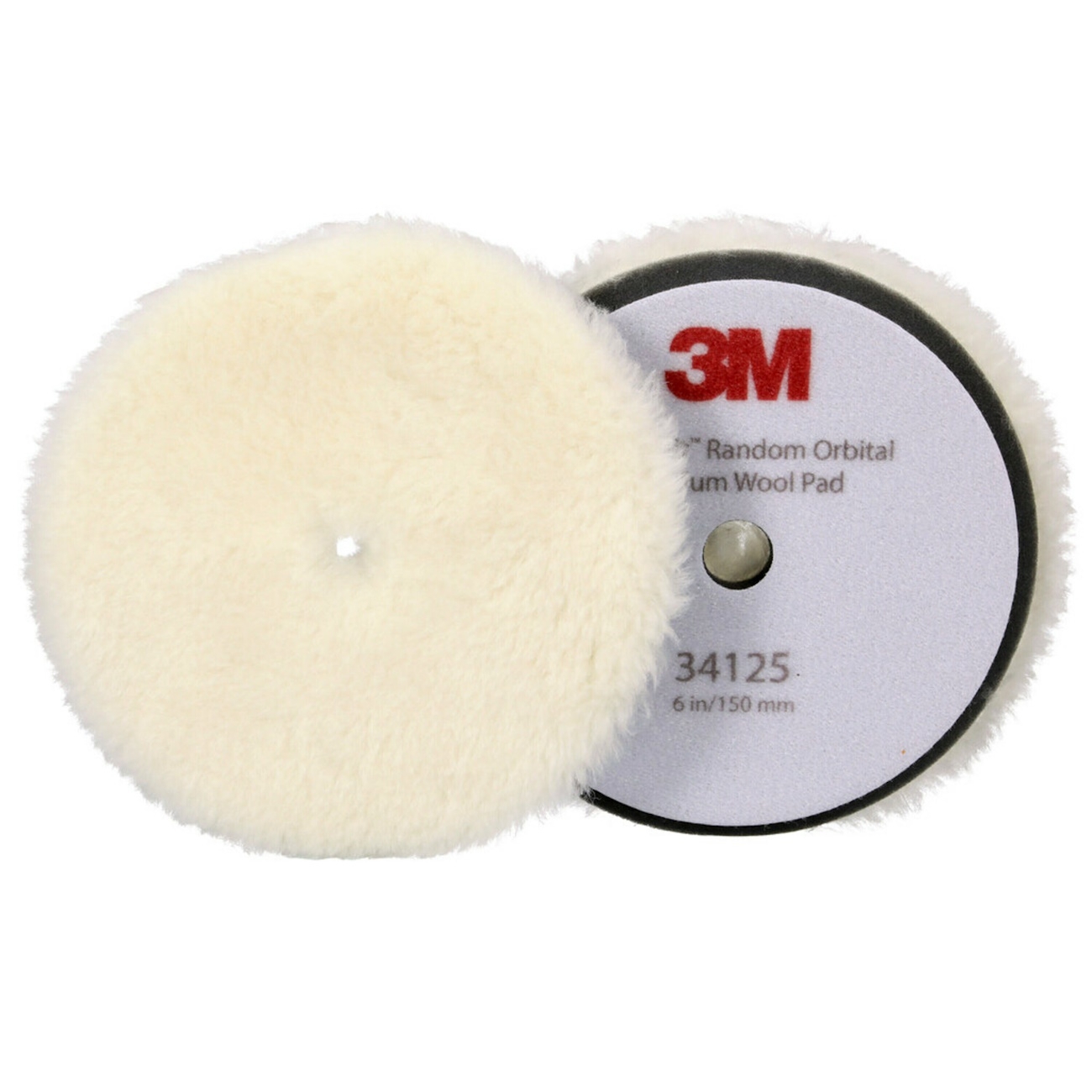 3M Perfect-It Polishing pad with polishing skin for eccentric polishing machine, medium, white, 150 mm, 34125 (pack=2 pieces)