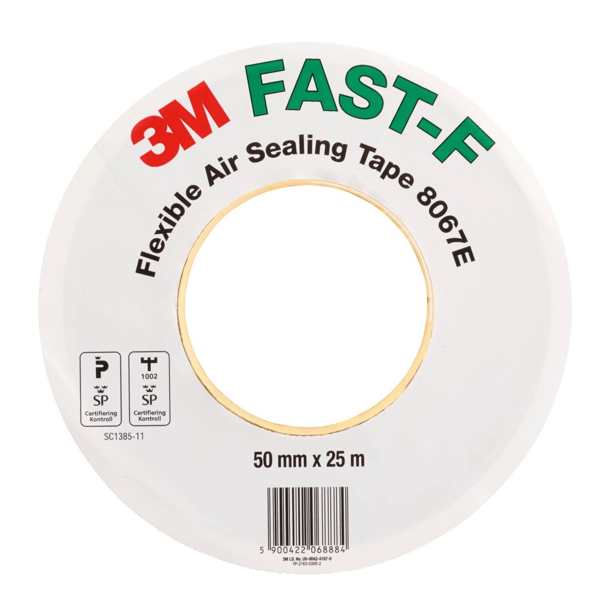 3M FAST-F 8067E Flexible Air Sealing Tape, brun, 50/50 Split, 200mm x 25m, 0.25mm