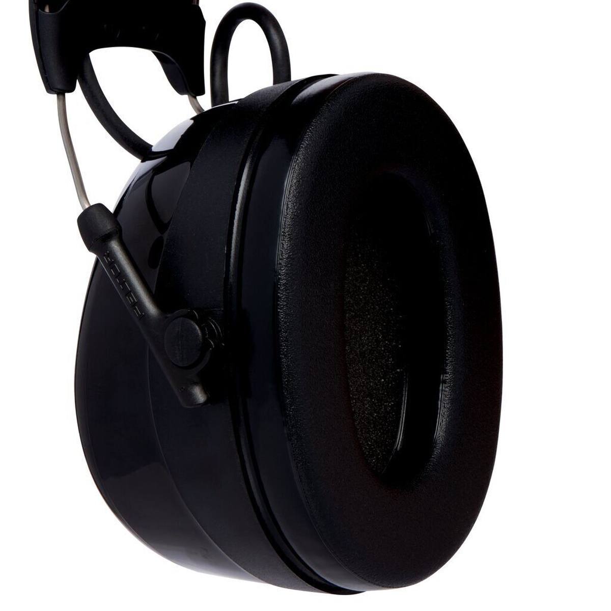 3M PELTOR ProTac III headset, zwart, helmuitvoering, met actieve, niveau-afhankelijke dempingstechnologie voor het waarnemen van omgevingsgeluid, SNR=31 dB, scwar