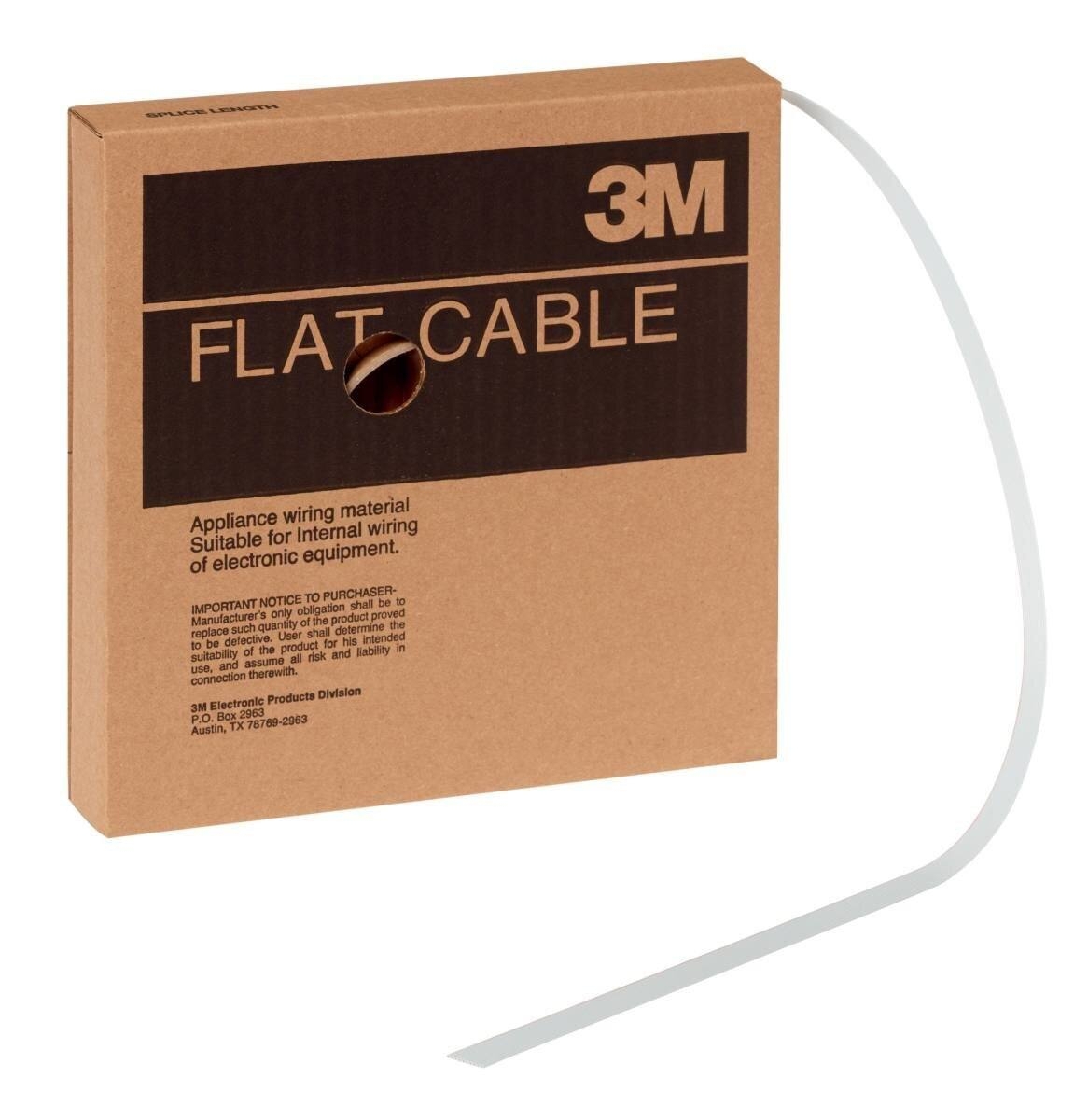 Cable plano 3M 3801/40, 40 polos, serie 3801, conductor trenzado, 1,27 mm, gris, 30,5 m