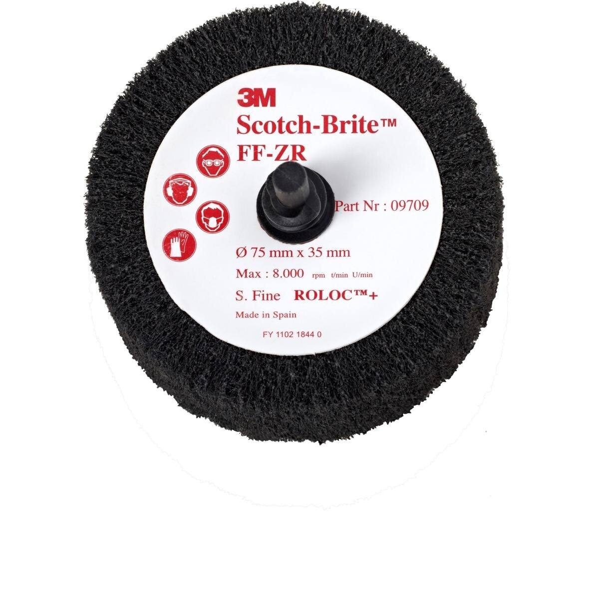 3M Scotch-Brite Roloc Flap brush FF-ZR, grey, 63 mm, 32 mm, S, fine #09708