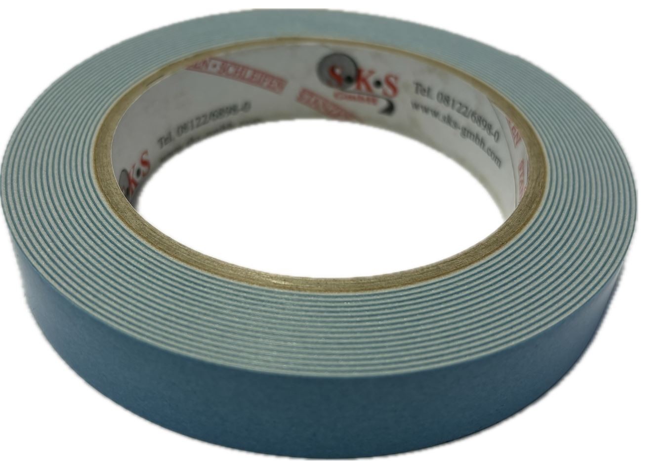 S-K-S 866 Double-sided PE foam adhesive tape with acrylic adhesive, 19 mm x 5 m, 0.8 mm, white