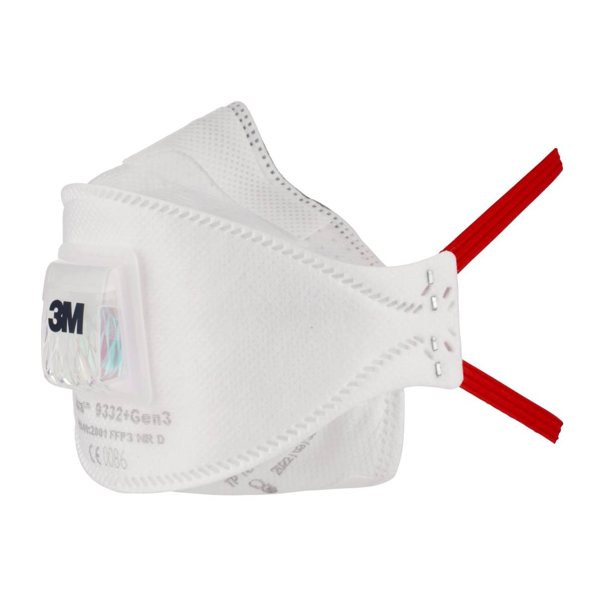 3M 9332 Gen3 Aura respirator FFP3 with cool-flow exhalation valve, up to 30 times the limit value (hygienically individually packaged)
