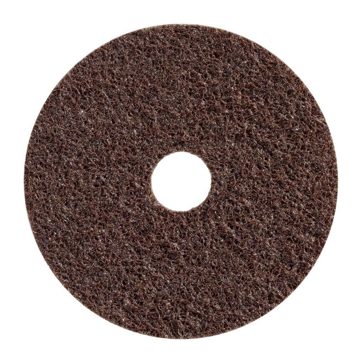 3M Scotch-Brite disco no tejido SC-DH con centrado, marrón, 125 mm, 22 mm, A, grueso #159272