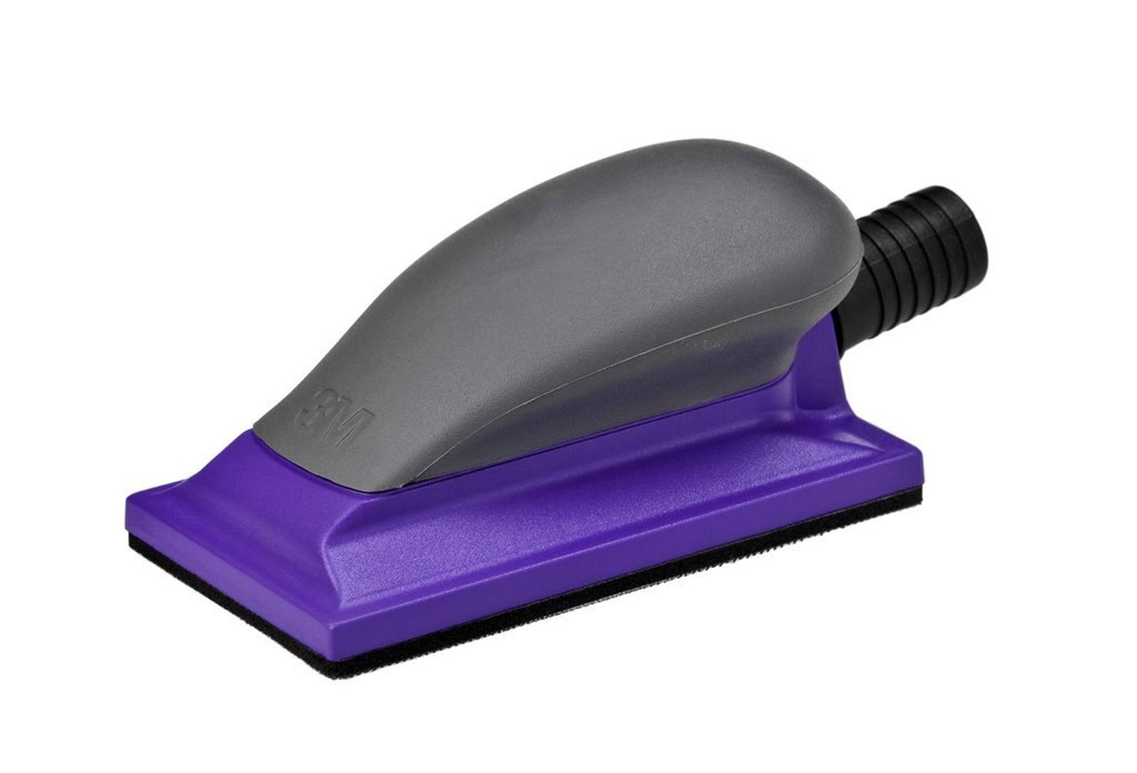 3M Hookit Purple Premium hand block, 70 mm x 127 mm, Multihole hand block