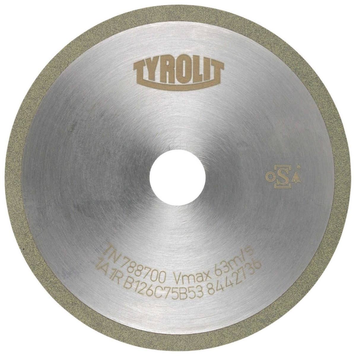 TYROLIT Utensili rotativi da taglio DxDxH 75x1x20 Per metallo duro, forma: 1A1R (disco da taglio con rotella continua), Art. 299109