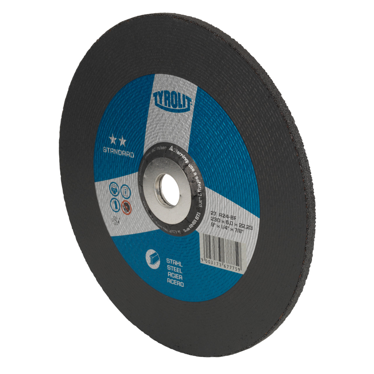 Tyrolit Roughing disc DxUxH 178x6x22.23 For steel, shape: 27 - offset version, Art. 367773