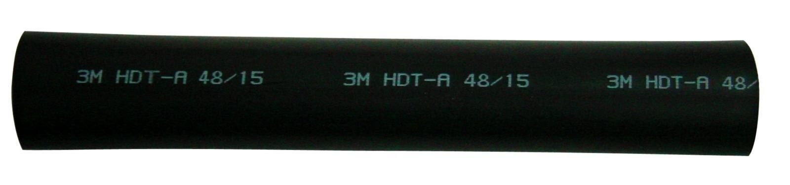 3M HDT-A Tube thermorétractable à paroi épaisse avec adhésif, noir, 48/15 mm, 1 m