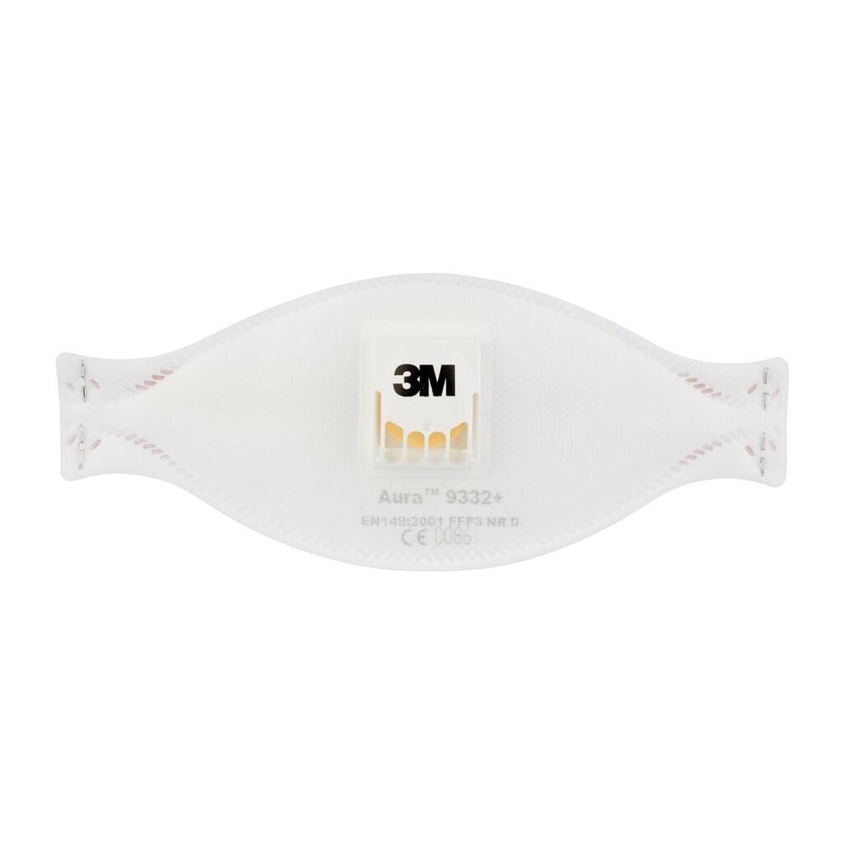 3M 9332+SV Aura Respirator FFP3 with cool-flow exhalation valve, up to 30 times the limit value (hygienically individually packaged), small pack