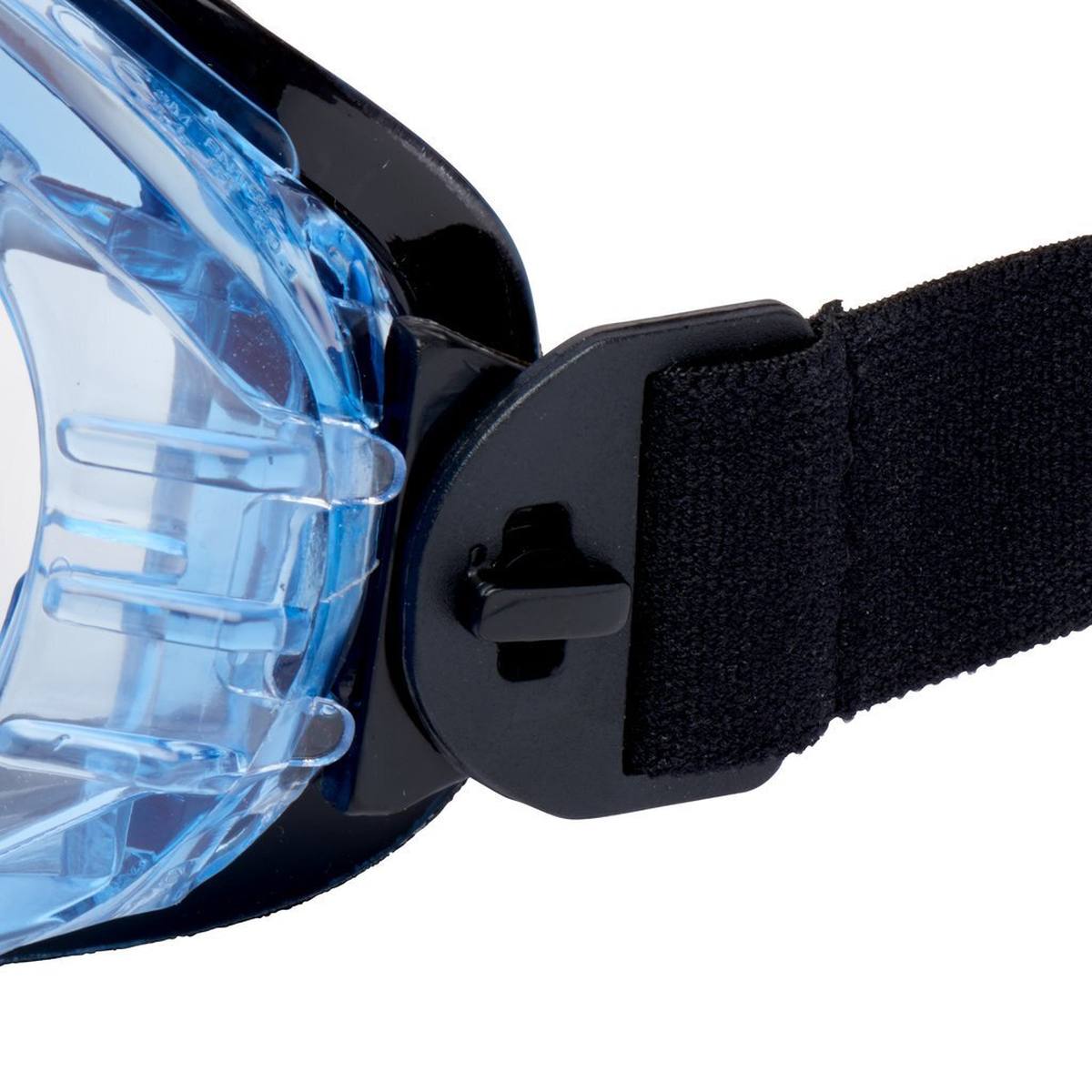 occhi di sicurezza 3M Fahrenheit AS/AF/UV, PC, trasparenti, con schiuma, ventilazione indiretta, fascia in nylon, incluso sacchetto in microfibra FheitF