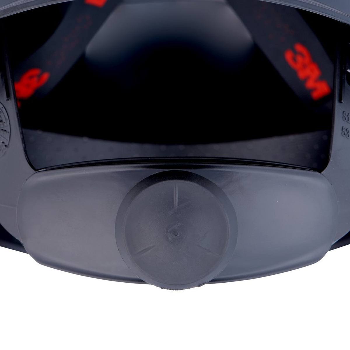 3M G3000 safety helmet with UV indicator, black, ABS, ventilated ratchet fastener, plastic sweatband, reflective sticker
