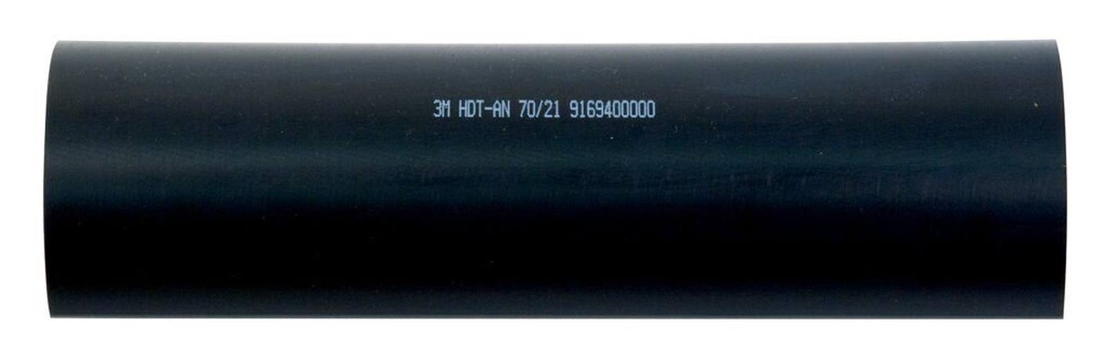 3M HDT-AN Tubo termorretráctil de pared gruesa con adhesivo, negro, 70/21 mm, 1 m
