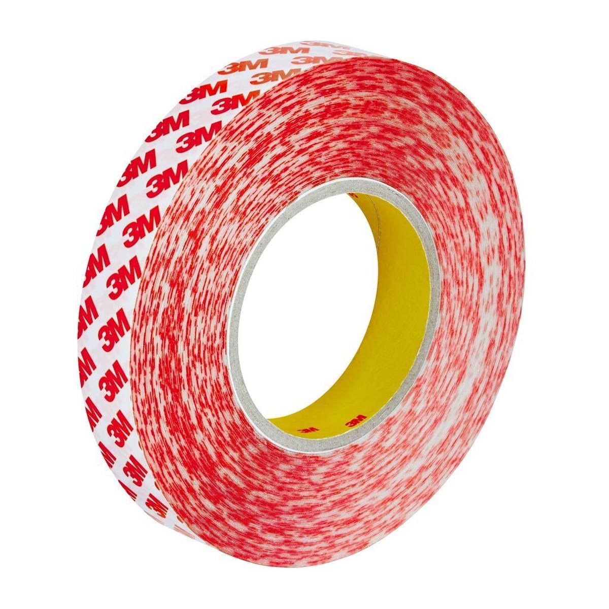 3M Double-sided adhesive tape with polyester backing GPT-020F, transparent, 25 mm x 50 m, 0.202 mm