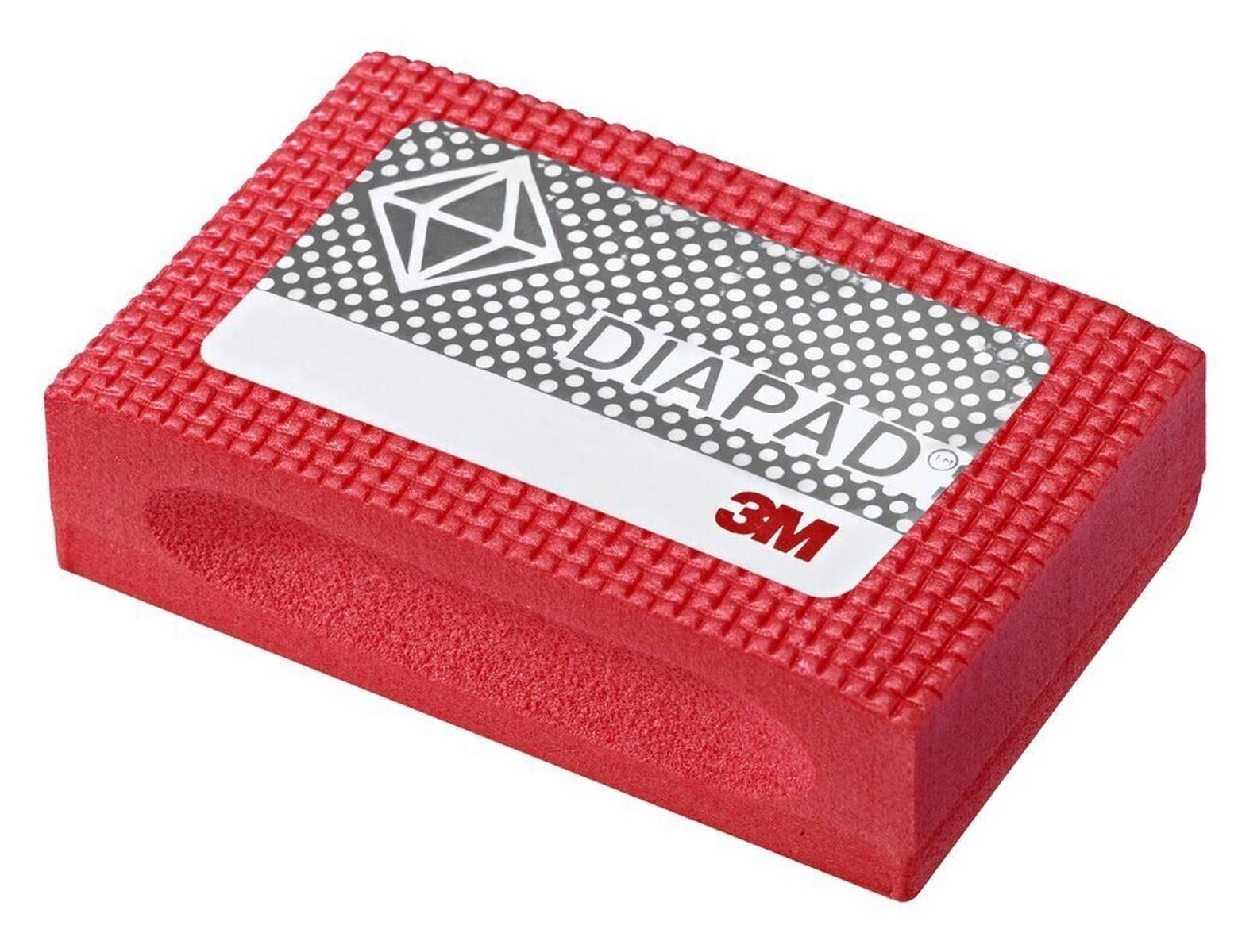 3M Taco de lija manual Diamante flexible 6200J, 55 mm x 90 mm, 25 mm, N74, rojo Estándar