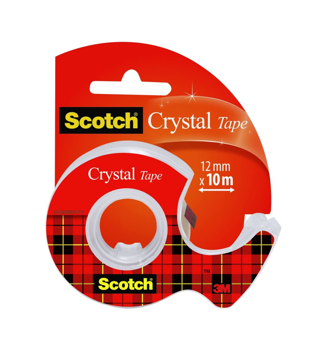 3M Scotch Crystal Klebeband 1 Rolle 12 mm x 10 m + Handabroller