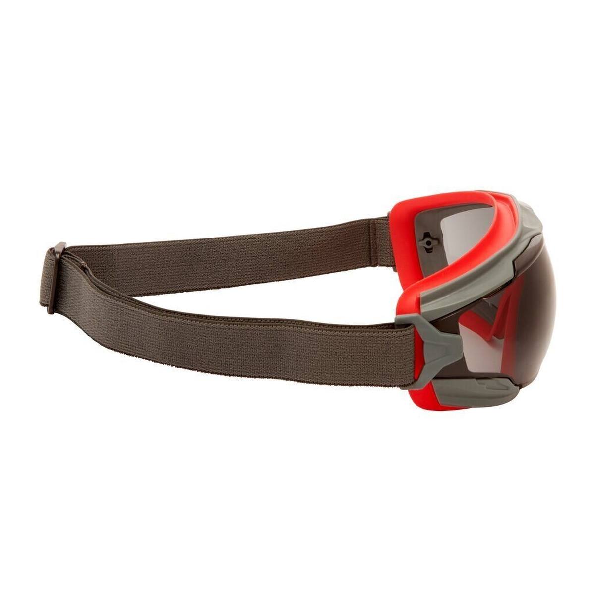 3M GoggleGear 500 full-vision goggles GG502SGAF-EU, red-grey frame, grey lenses, black neoprene headband