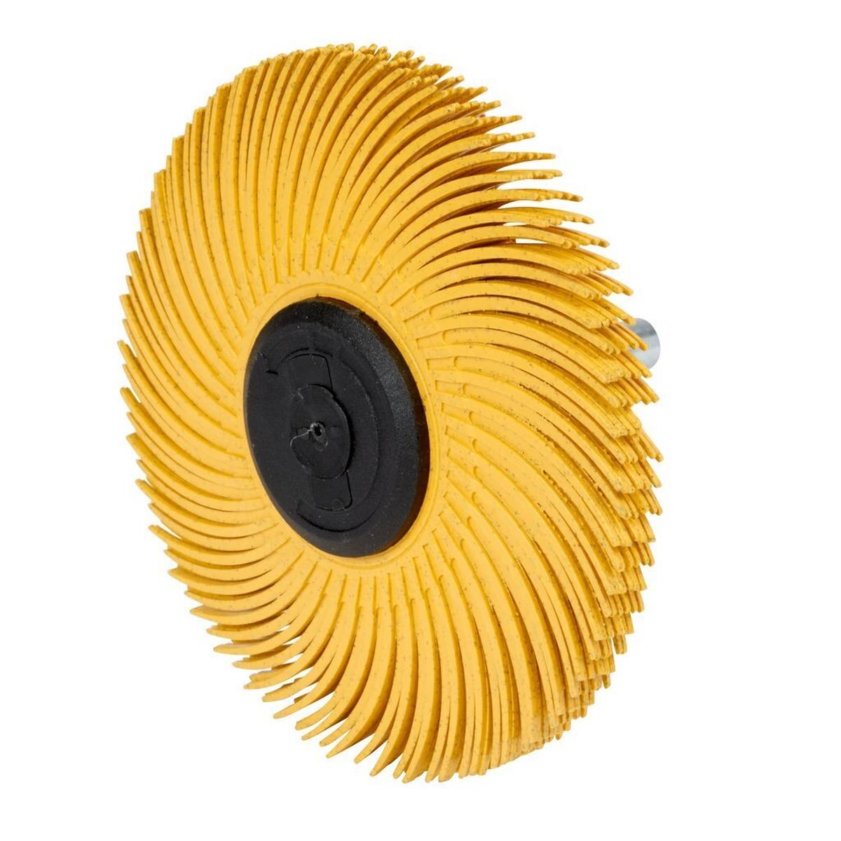 3M Scotch-Brite Radial Bristle Disc BB-ZS with shaft, yellow, 76.2 mm, P80, type C #62968