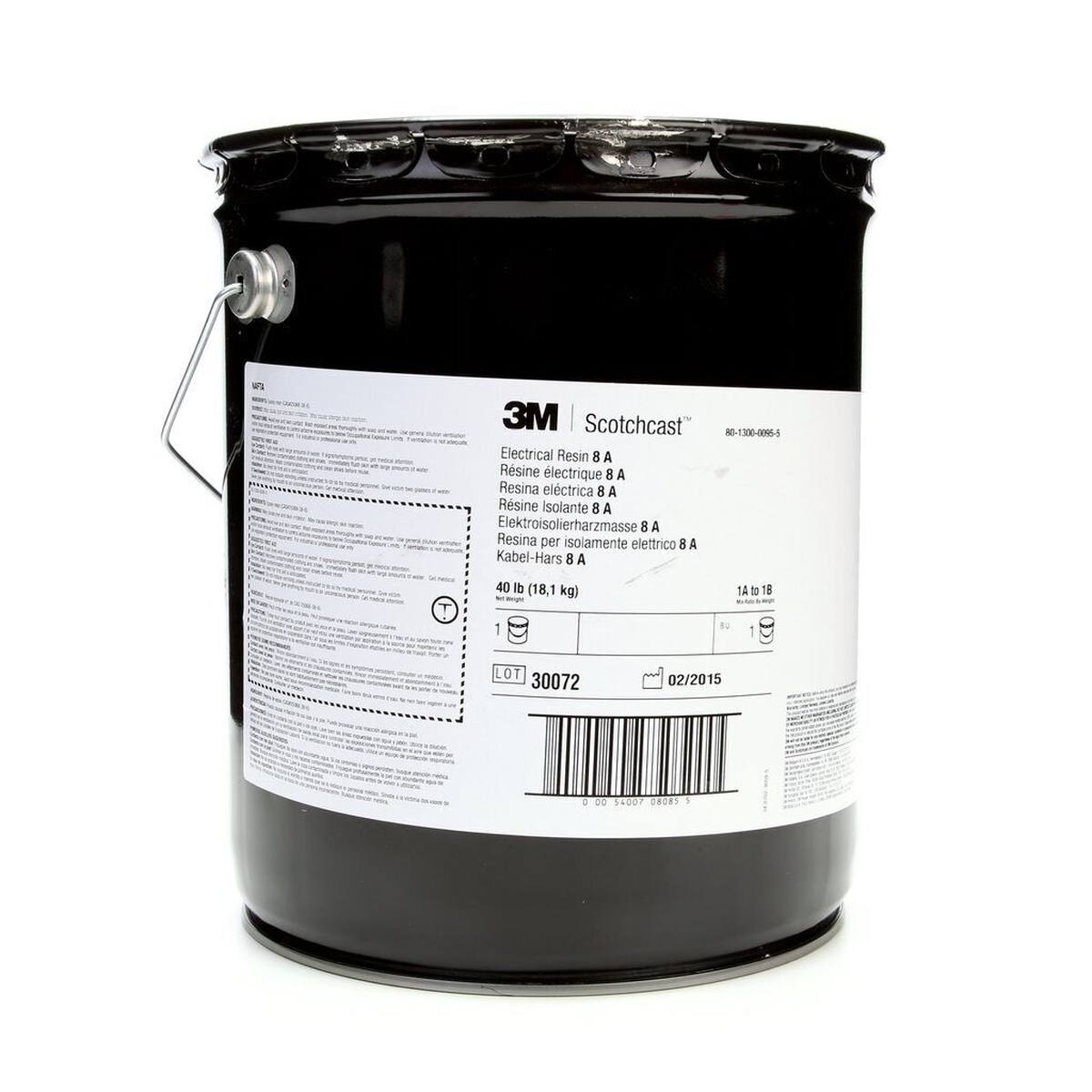 3M Scotchcast 8 Epoxy liquid resin, yellowish transparent, part A, 18.14 kg