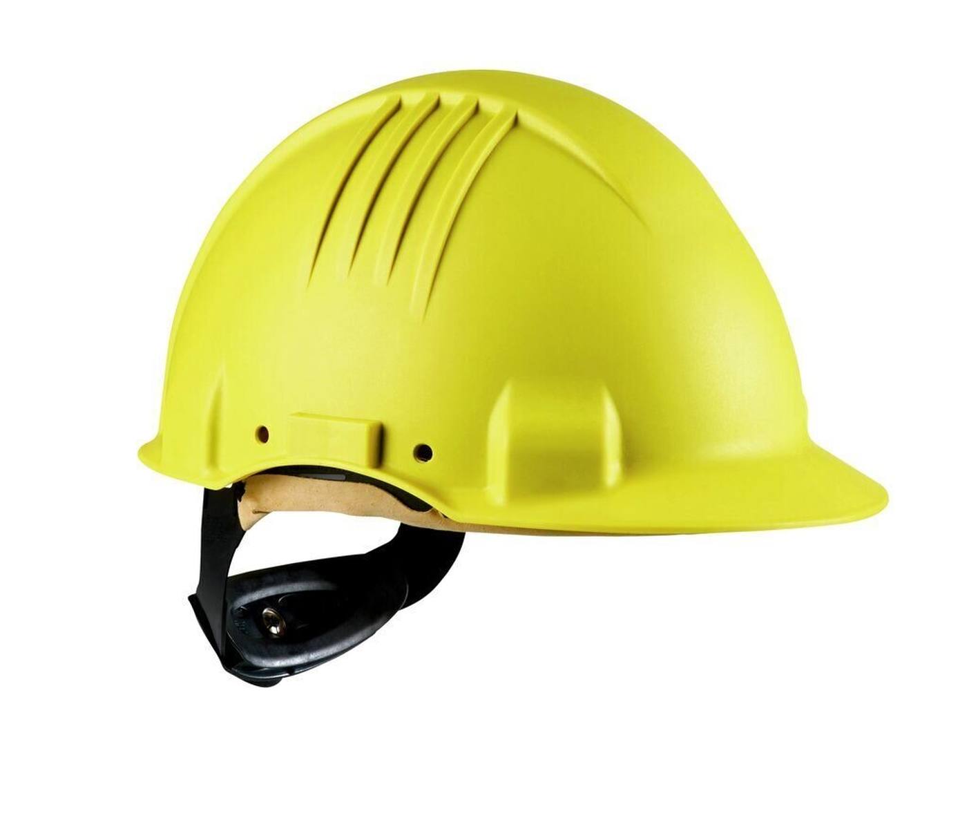 3M High-temperature safety helmet, ratchet fastening, non-ventilated, dielectric 1000 V, leather sweatband, yellow, G3501M-GU