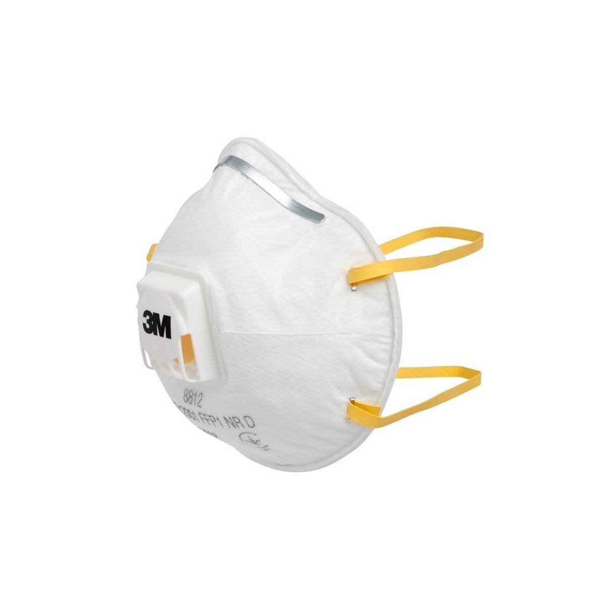 3M 8812 Masque de protection respiratoire FFP1 avec valve d'expiration Cool-Flow, jusqu'à 4 fois la limite d'exposition