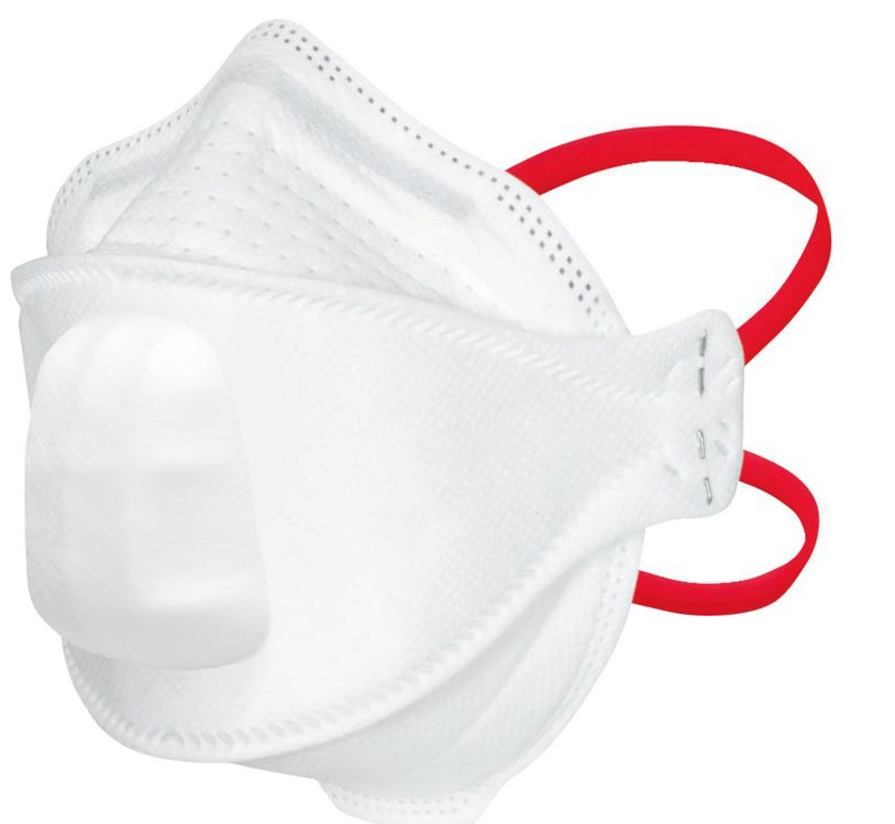 3M 1883+ Aura Masque de protection respiratoire FFP3 avec valve d'expiration Cool-Flow couverte, jusqu'à 30 fois la valeur limite (emballage individuel hygiénique)