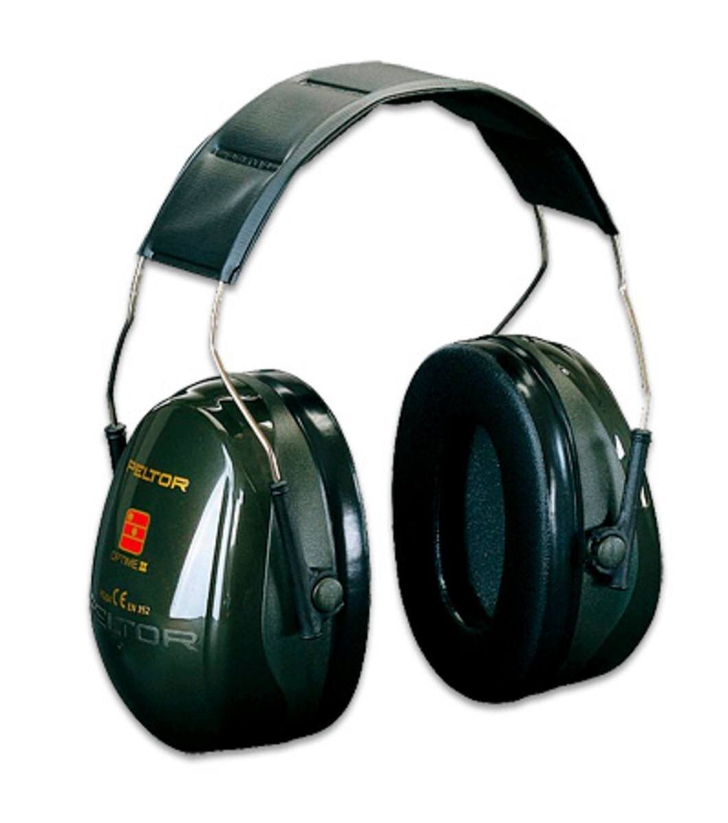 3M Peltor Optime II earmuffs, headband, green, SNR = 31 dB, H520A