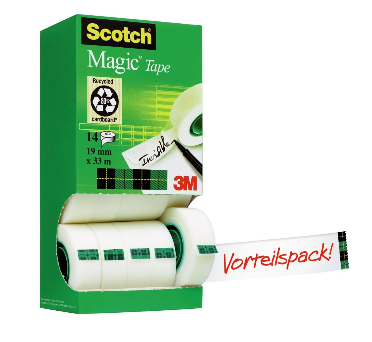 3M Scotch Magic Klebeband Promotion mit 14 Rollen 19 mm x 33 m