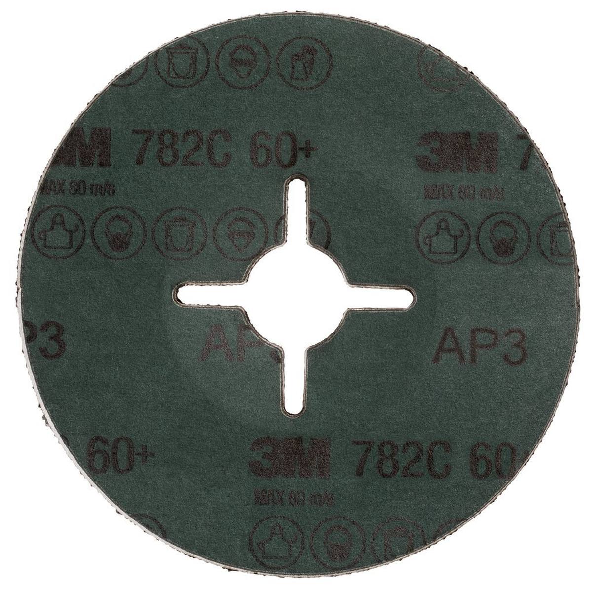 3M 782C Disques abrasifs sur fibres 125mm P60+ #779930