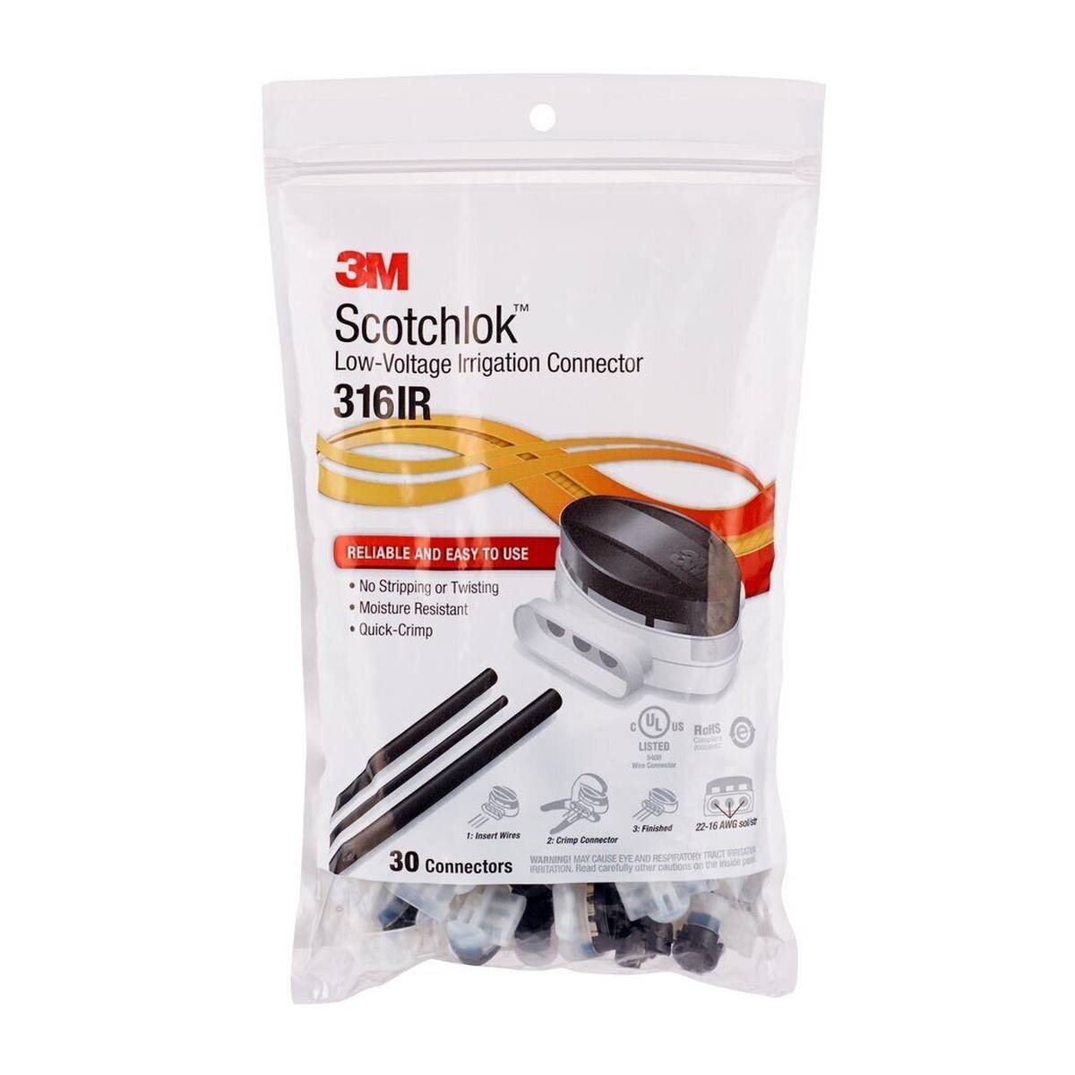  3M Scotchlok 316 IR-liitin, musta, max. 0,5 - 1,5 mm², pakkaus=30 kpl