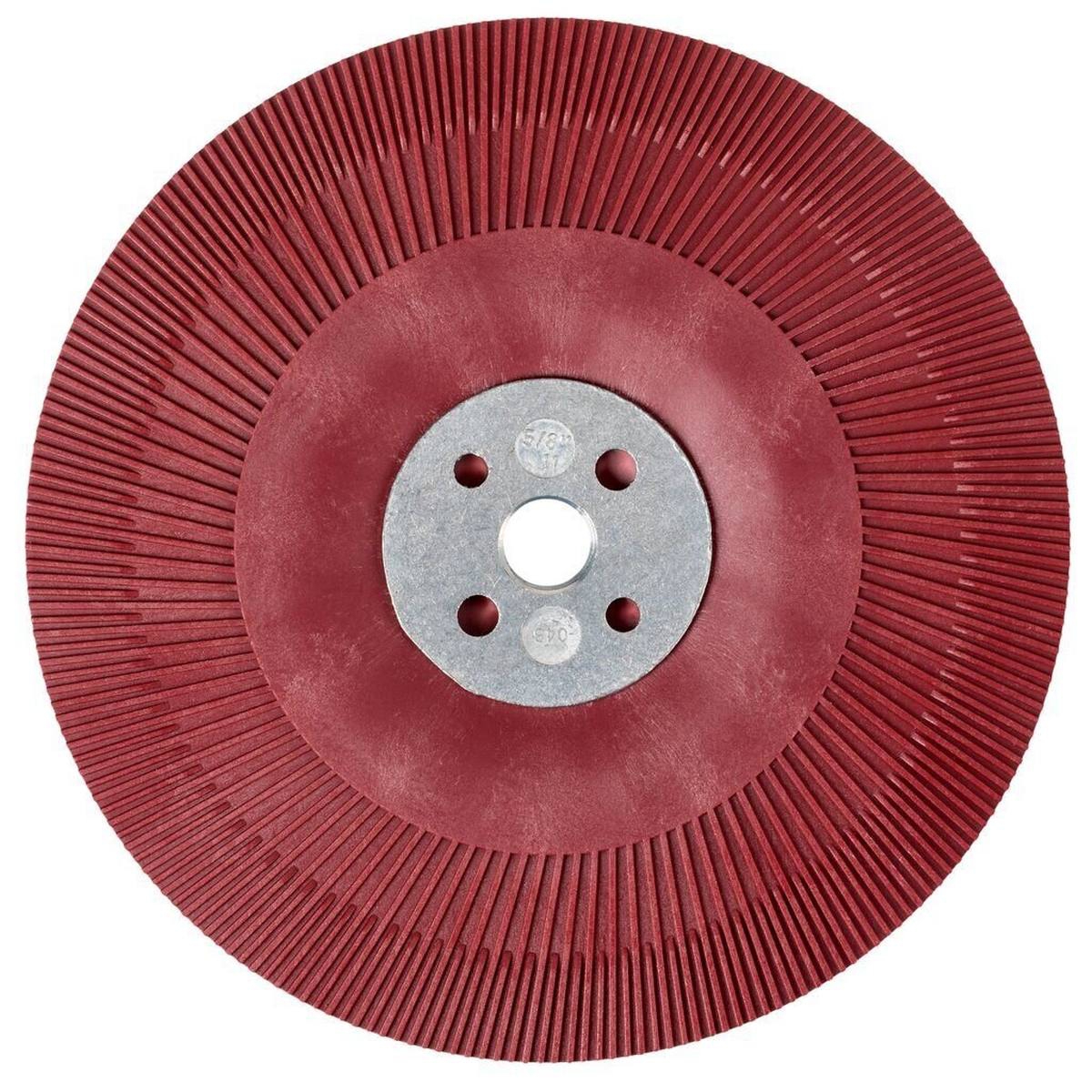 3M Heavy-duty backing pad, red, 150 mm, M14, ribbed, very hard #64829