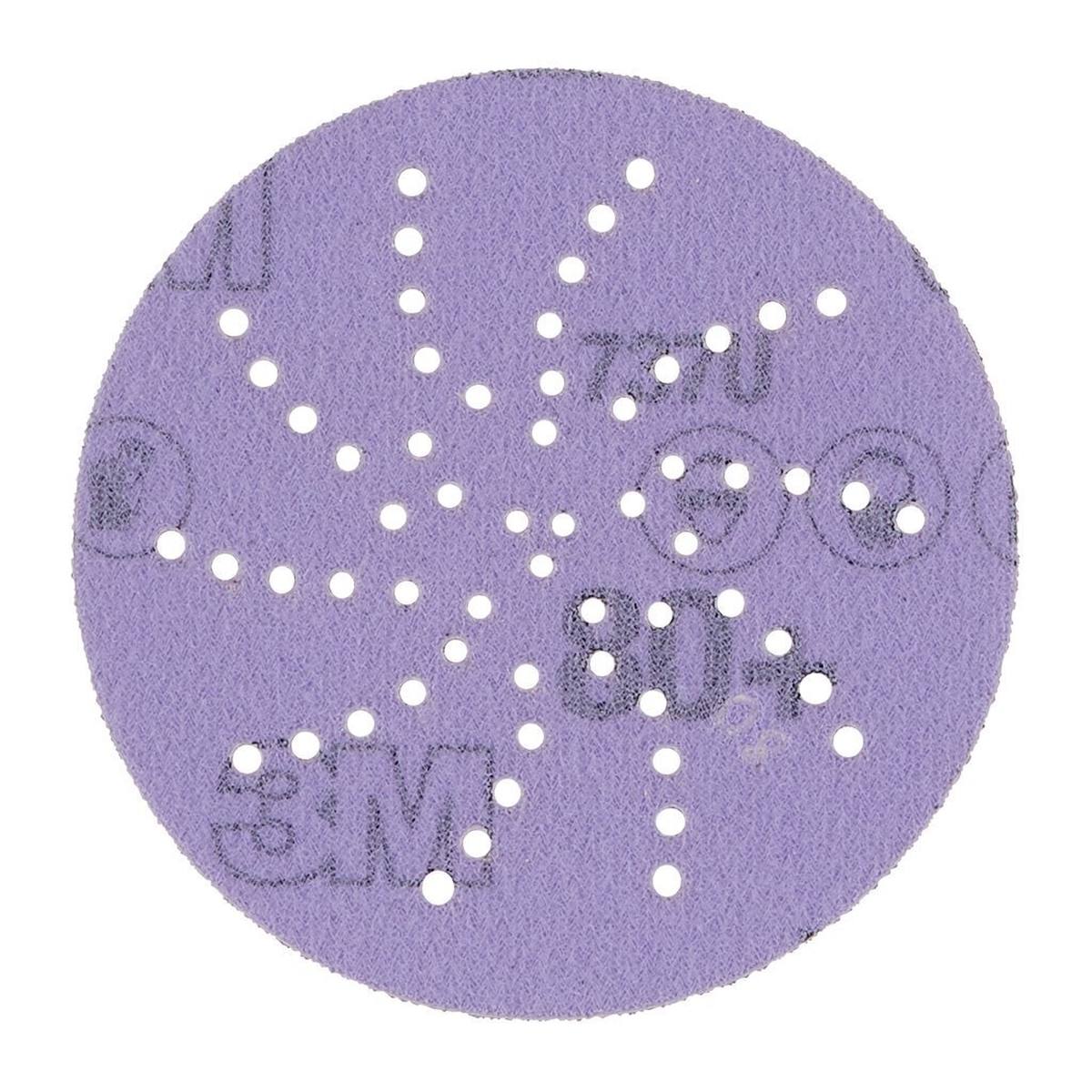 3M Cubitron II Hookit Purple+ Premium sanding discs Multihole 737U, 76 mm, 80+