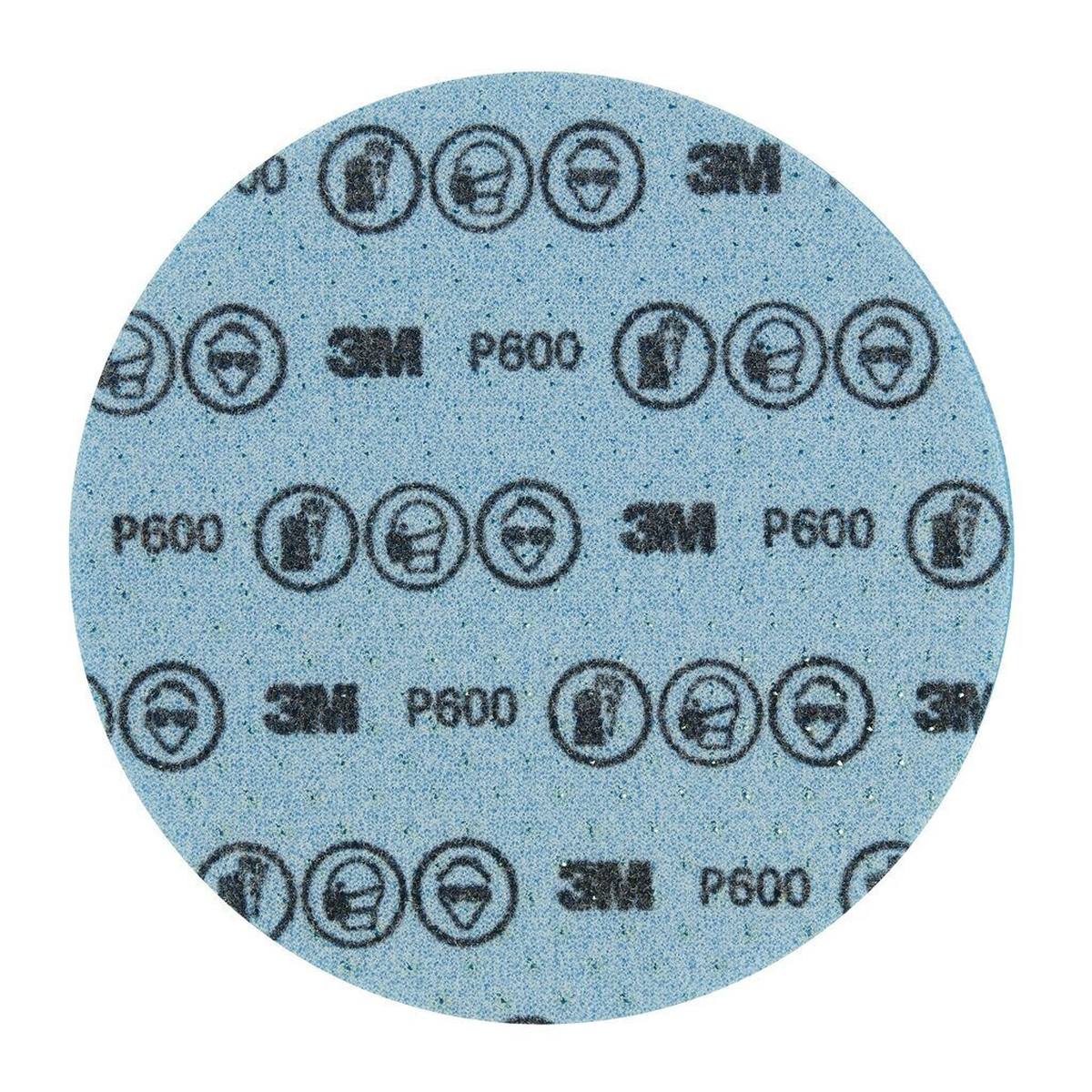 3M Hookit Discos flexibles para esmerilado fino, 150 mm, P600