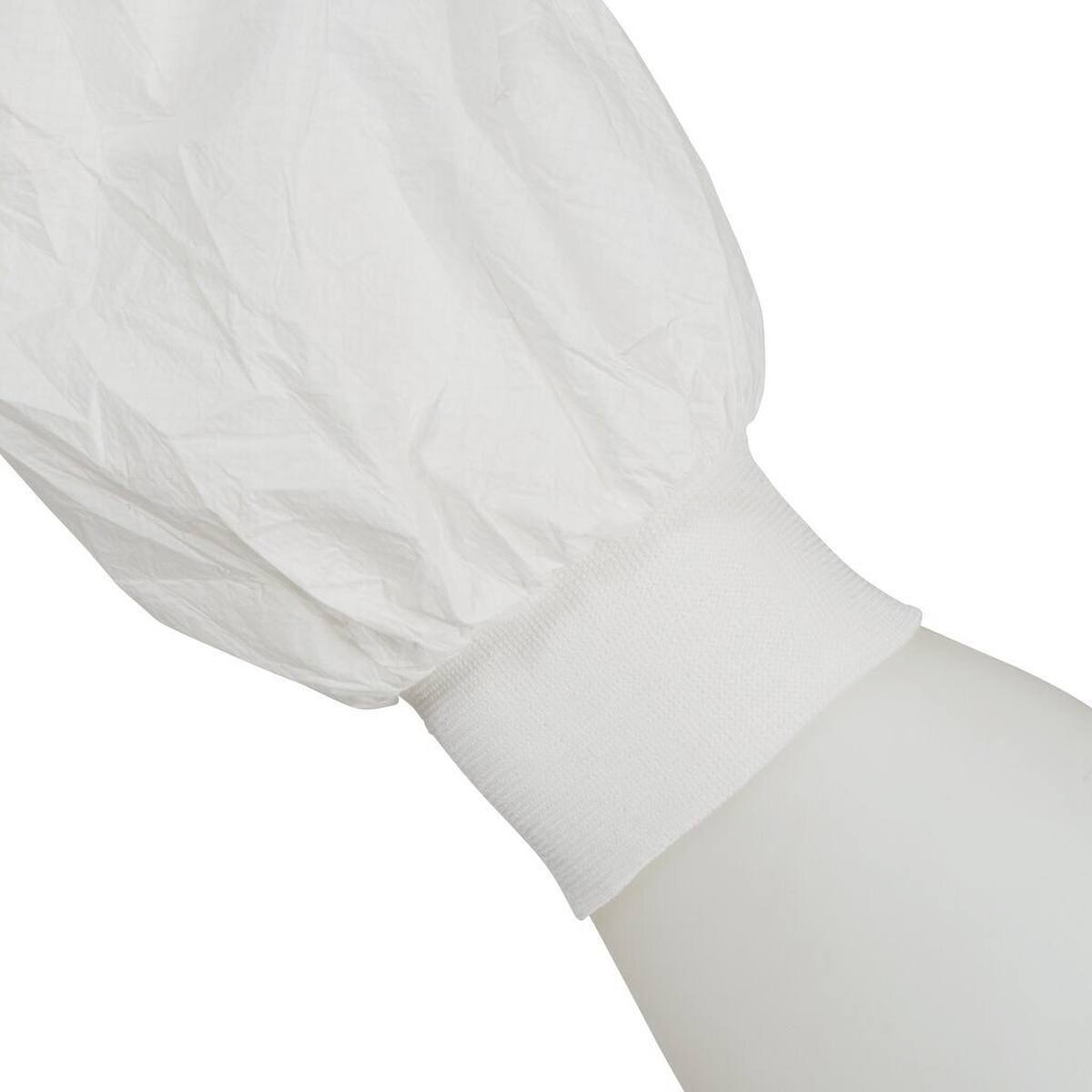 3M 4545 coverall, white, TYPE 5/6, size 2XL, material PE laminate, antistatic coating, particularly low-linting, detachable zipper, knitted cuffs