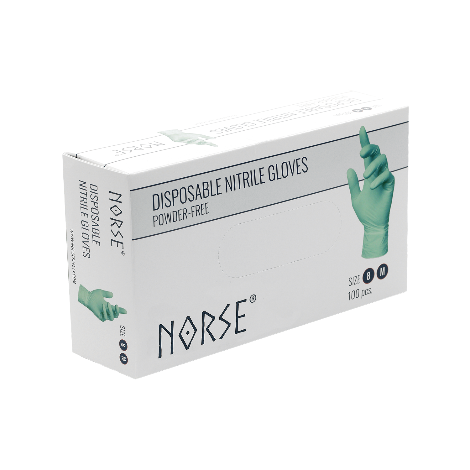 NORSE Desechables Verde Guantes desechables de nitrilo verde - talla 9/L
