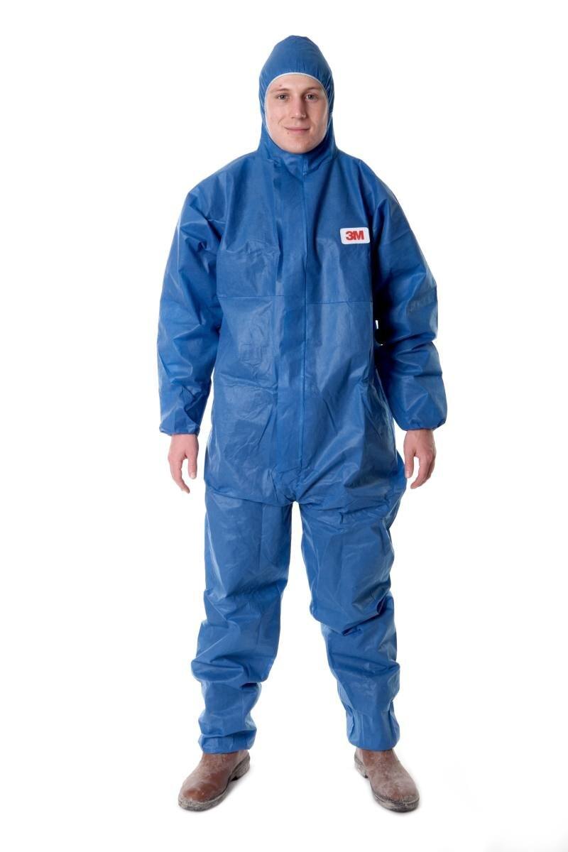 3M 4515B Protective coverall, blue, TYPE 5/6, size XL, material SMMS low-lint, elastic band finish