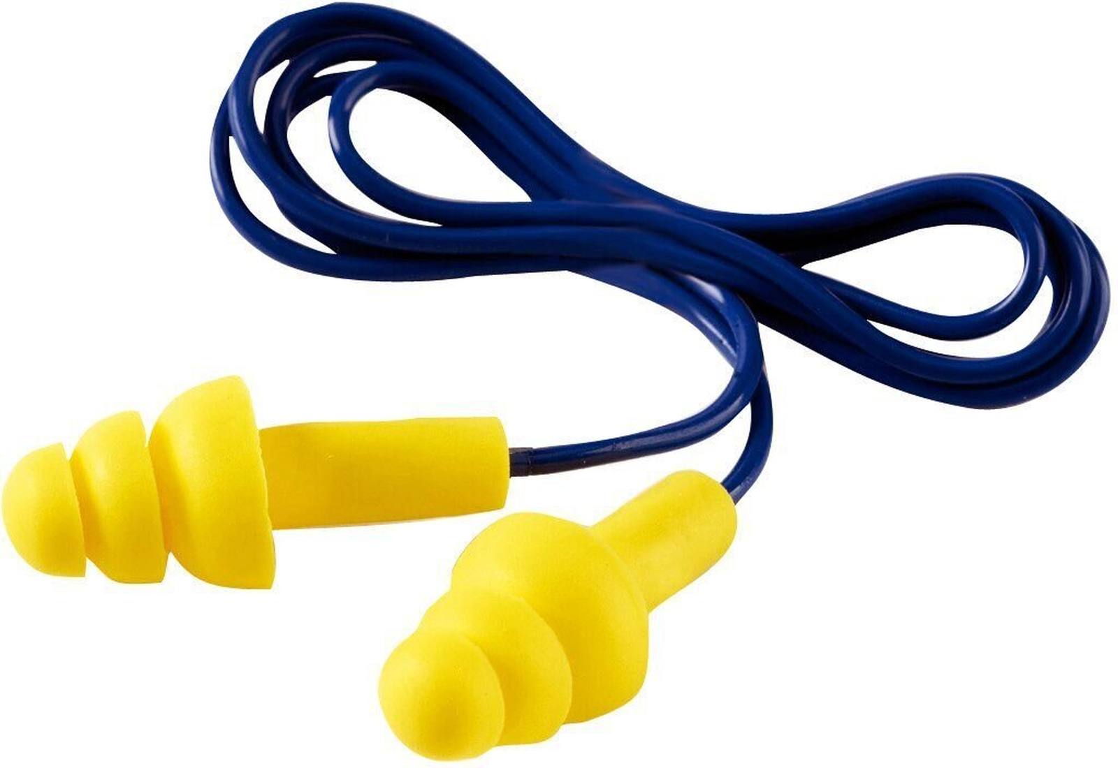 3M E-A-R Ultrafit con cable, paquete de almohadilla, amarillo, SNR=32 dB, UF01000