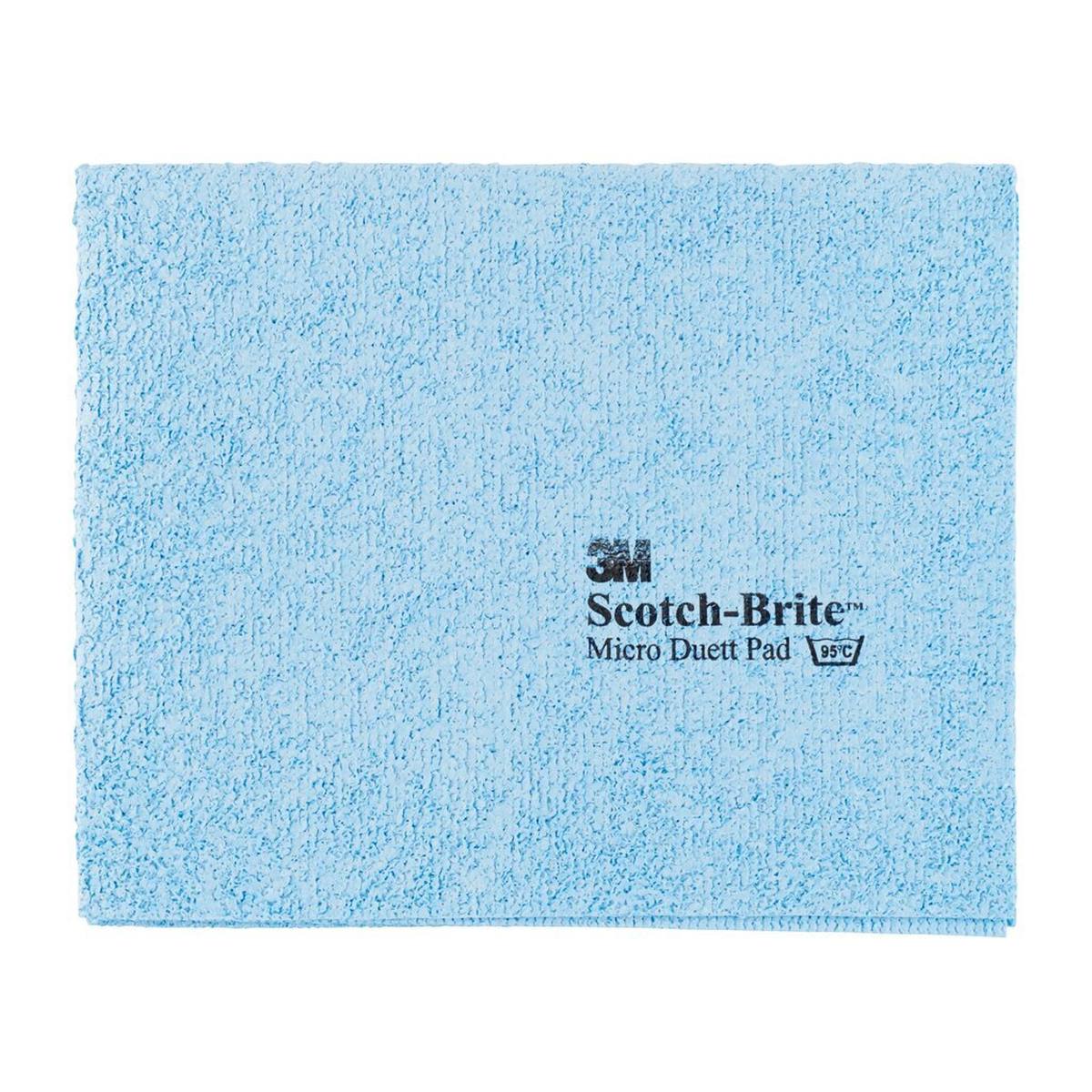 3M Scotch-Brite Micro Duett microfibre cloth, blue, without print, 320 mm x 400 mm