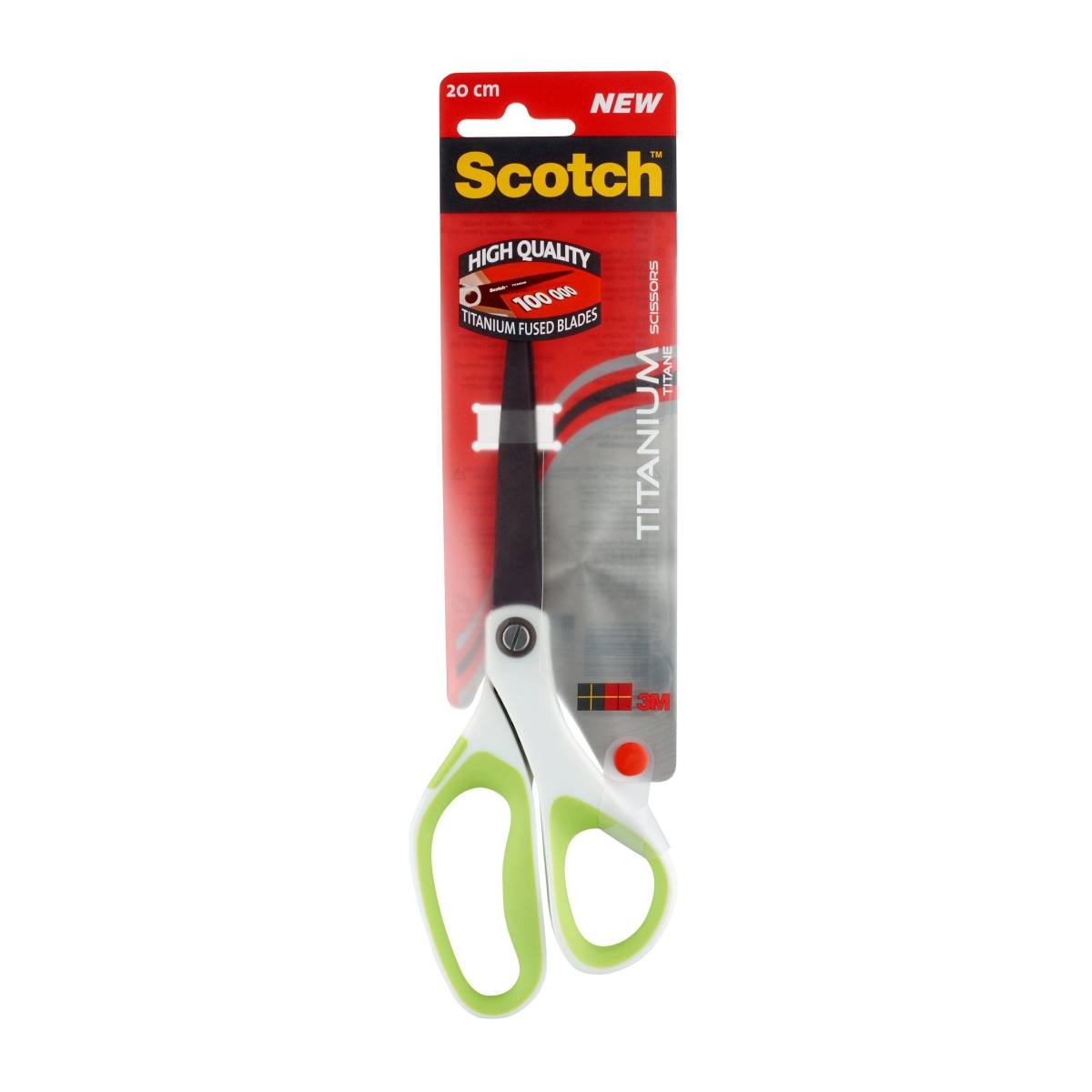 3M Scotch titanium scissors green 1 per pack 20 cm