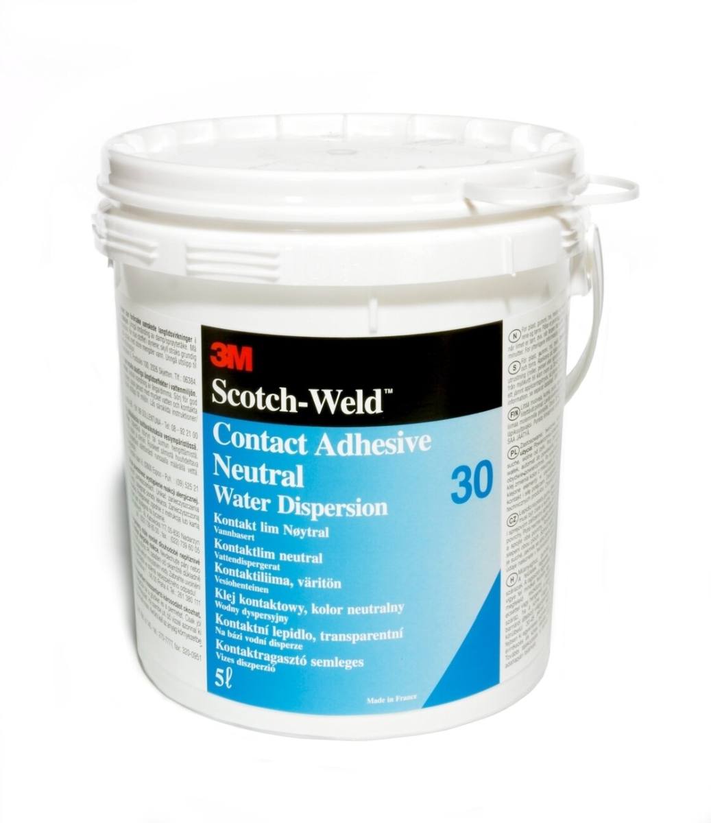 3M Scotch-Weld dispersioliima, joka perustuu polyklooripreeniin 30 NF, läpinäkyvä, 5 litraa