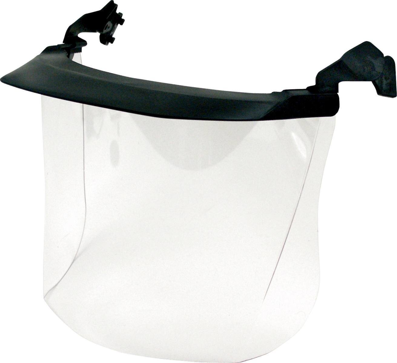 Visiera trasparente 3M V4H in policarbonato con schermo parasole estremamente resistente agli urti Spessore: 1,2 mm, peso: 120 g (incluso supporto per casco)