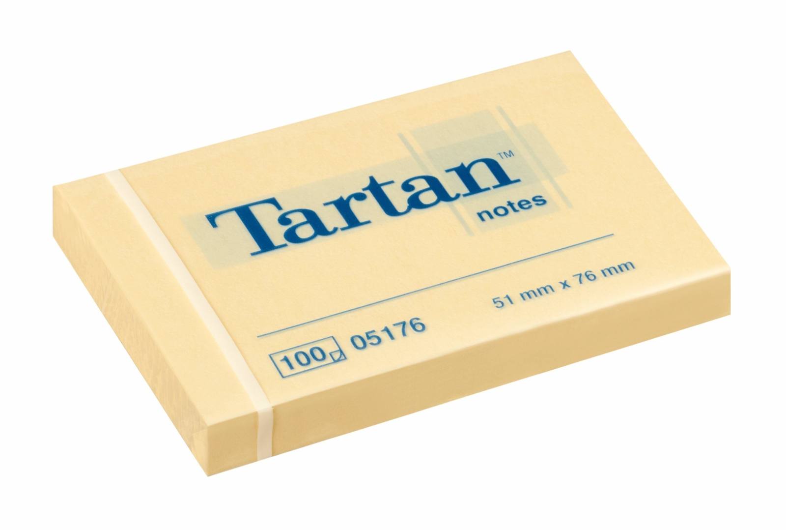 3M Tartan Notes 005176, 51 x 76 mm, yellow, 1 pad of 100 sheets