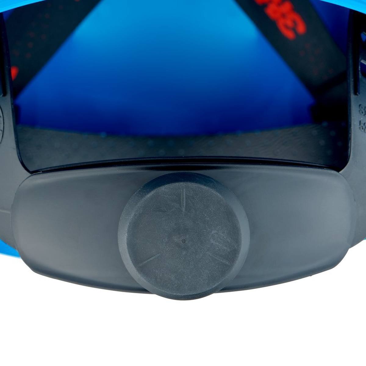 3M G3000 safety helmet with UV indicator, blue, ABS, ventilated ratchet fastener, plastic sweatband, reflective sticker