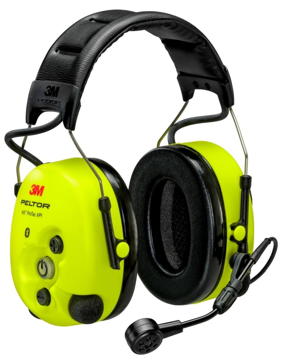 3M PELTOR WS ProTac XPI hearing protection headset FLX2, headband, Bluetooth, yellow, MT15H7AWS6-111