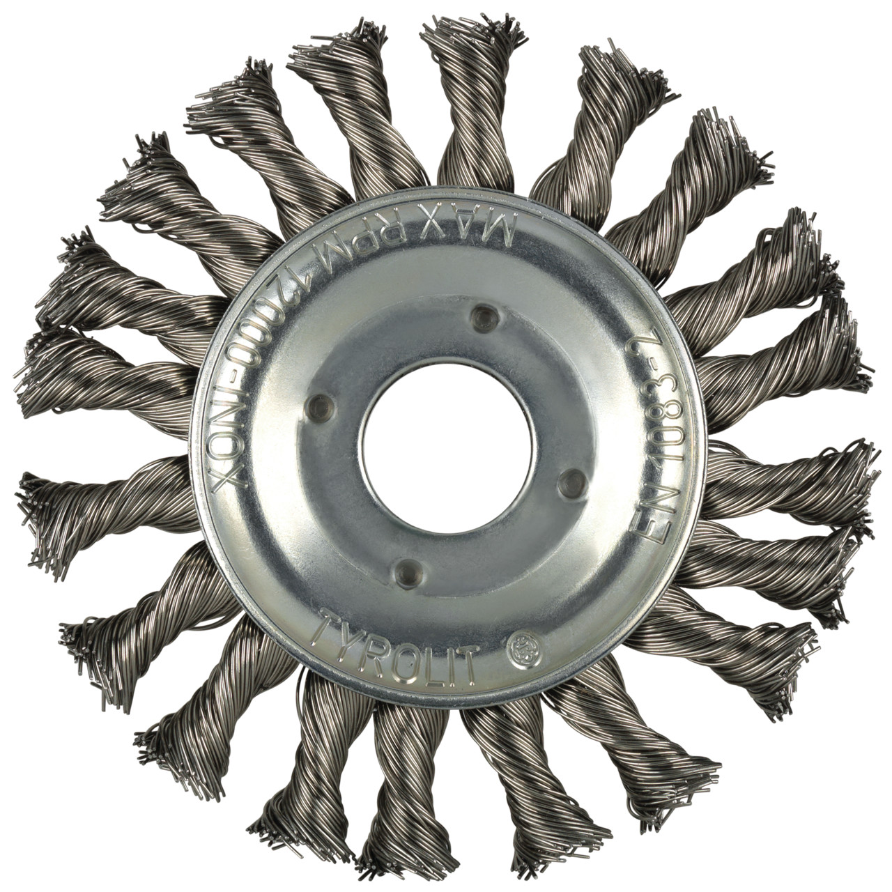 Spazzole rotonde Tyrolit DxLxH 125x12x25x22.2 Per acciaio inox, forma: 1RDZ - (spazzola rotonda), Art. 890635