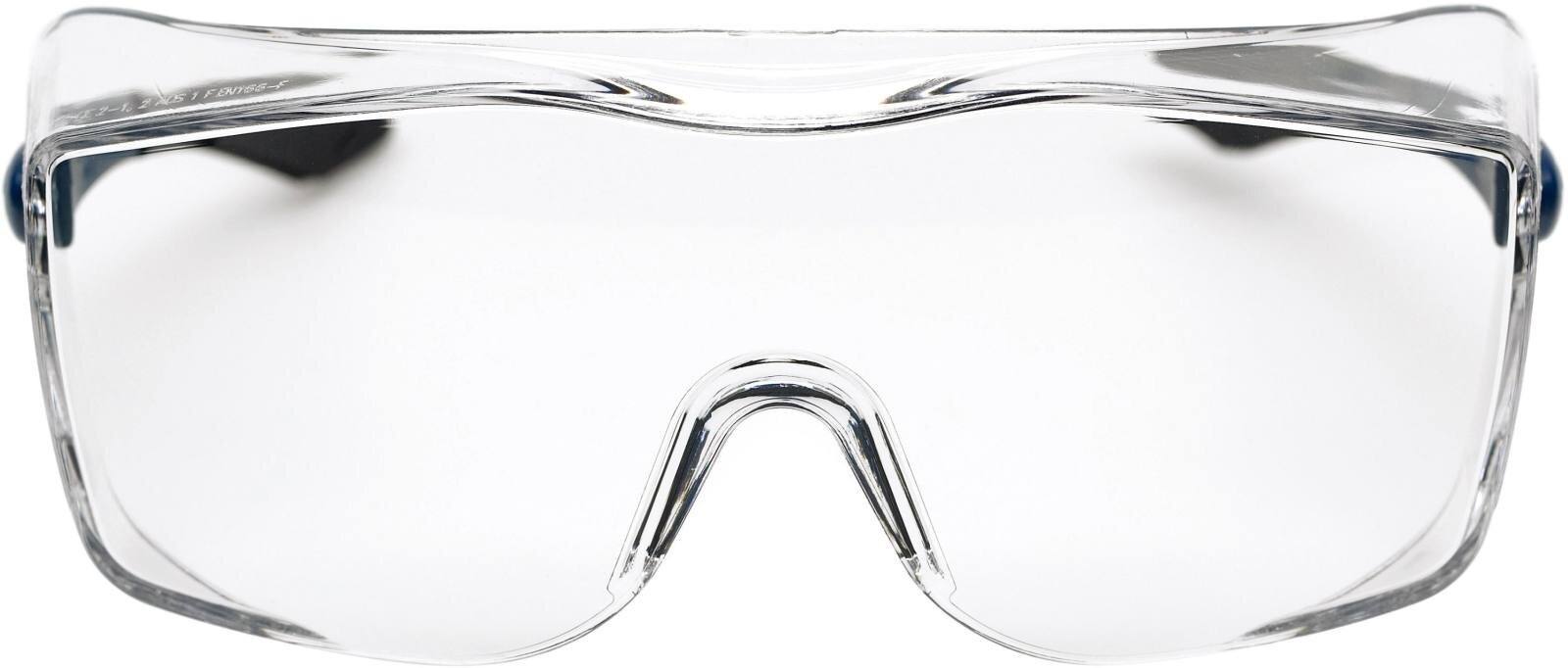 3M OX3000B Occhiali di sicurezza, DX/UV, PC, trasparenti, montatura blu
